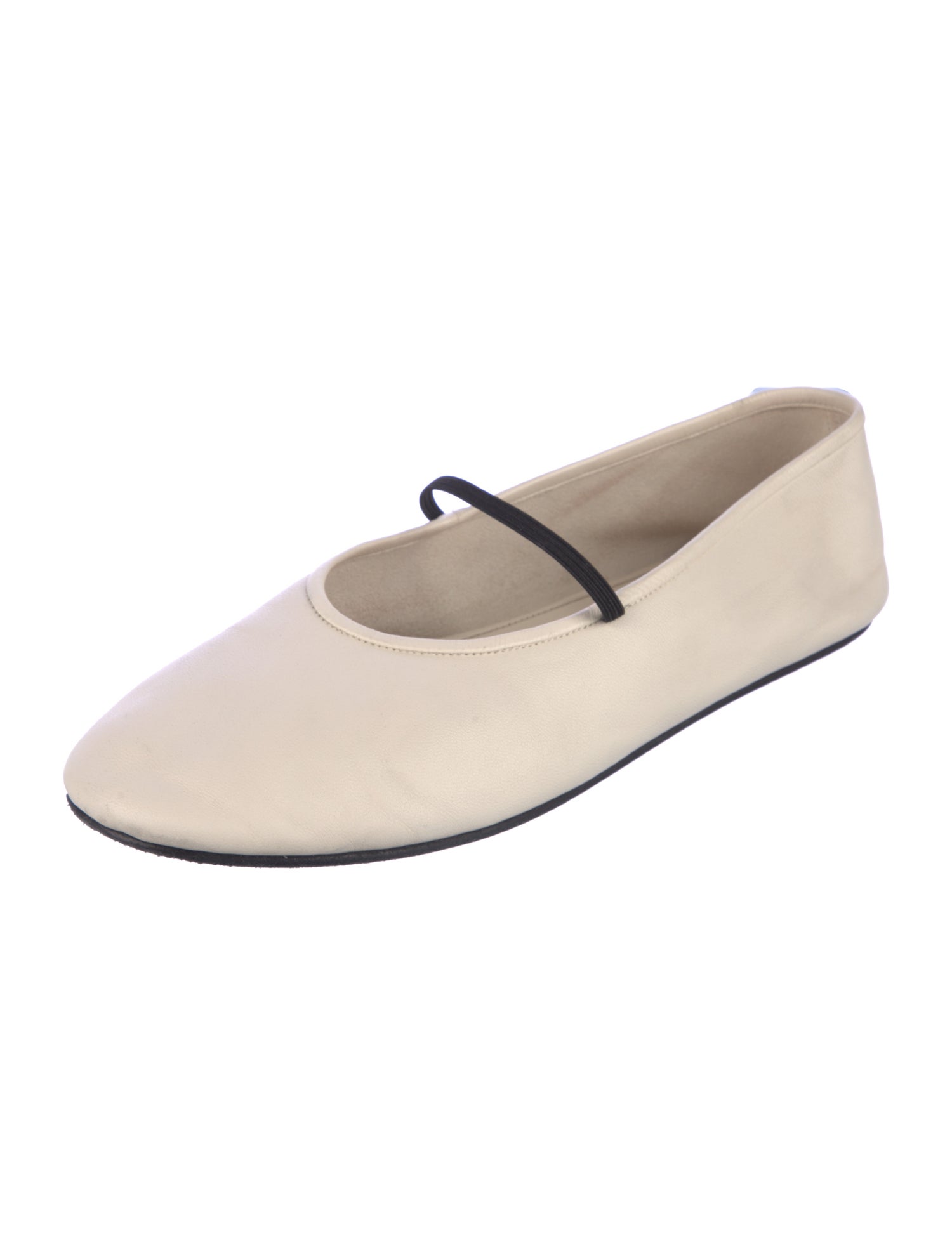 The Row Leather Mary Jane Flats