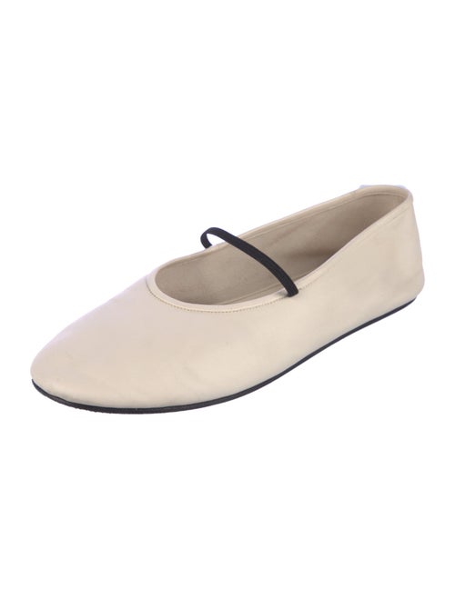 The Row Leather Mary Jane Flats