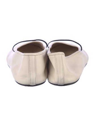 The Row Leather Mary Jane Flats