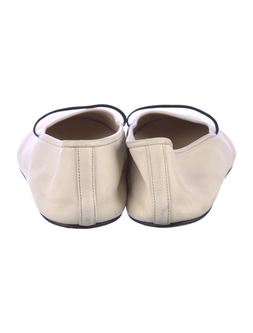 The Row Leather Mary Jane Flats