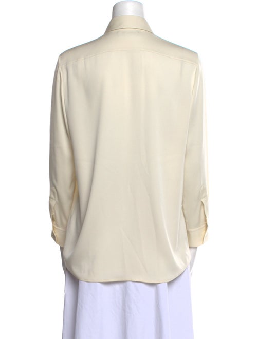 The Row Silk Long Sleeve Button-Up Top