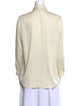 The Row Silk Long Sleeve Button-Up Top