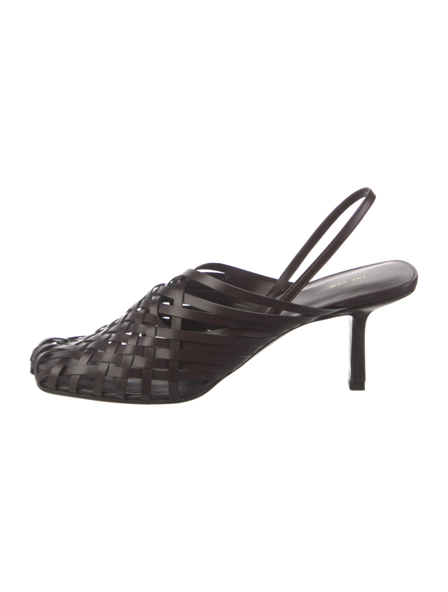 The Row Woven Leather Slingback Pumps