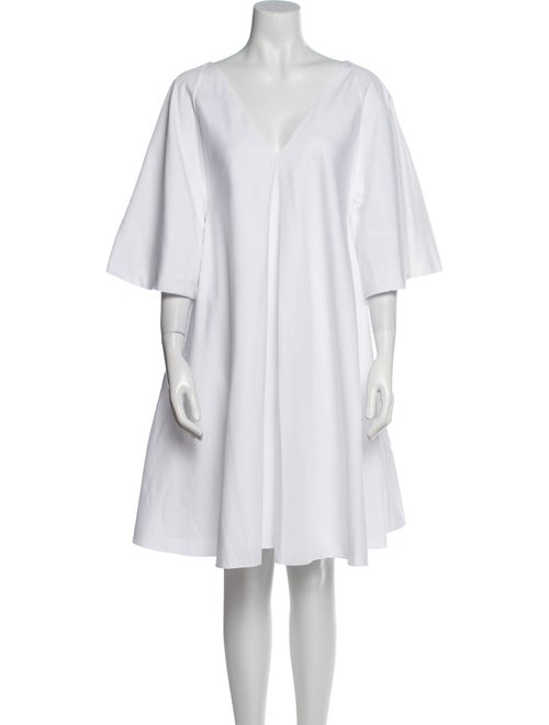 The Row V-Neck Knee-Length Dress