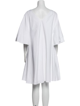 The Row V-Neck Knee-Length Dress