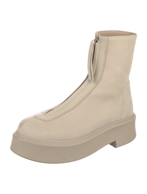 The Row Zipped 1 Nubuck Lace-Up Boots