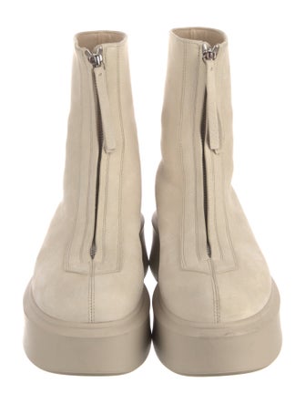The Row Zipped 1 Nubuck Lace-Up Boots