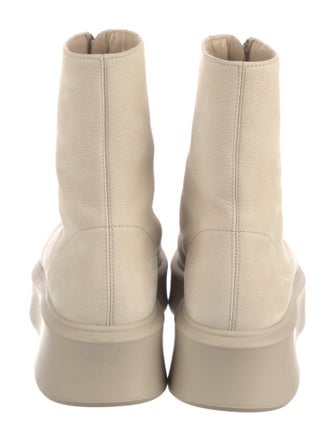 The Row Zipped 1 Nubuck Lace-Up Boots