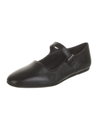 The Row Leather Mary Jane Flats