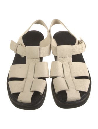 The Row Fisherman Leather Slingback Sandals