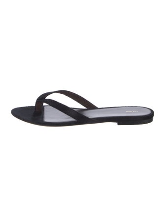 The Row Sacha Leather Flip Flops