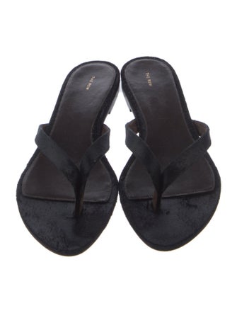 The Row Sacha Leather Flip Flops