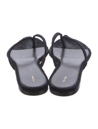 The Row Sacha Leather Flip Flops