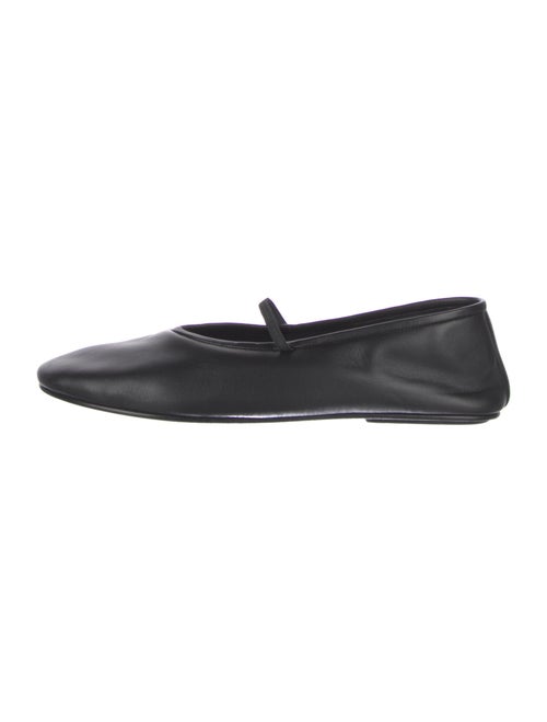 The Row Leather Mary Jane Flats