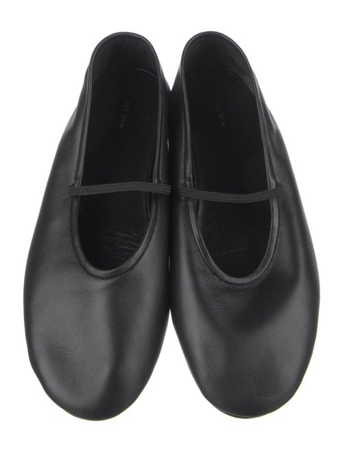 The Row Leather Mary Jane Flats
