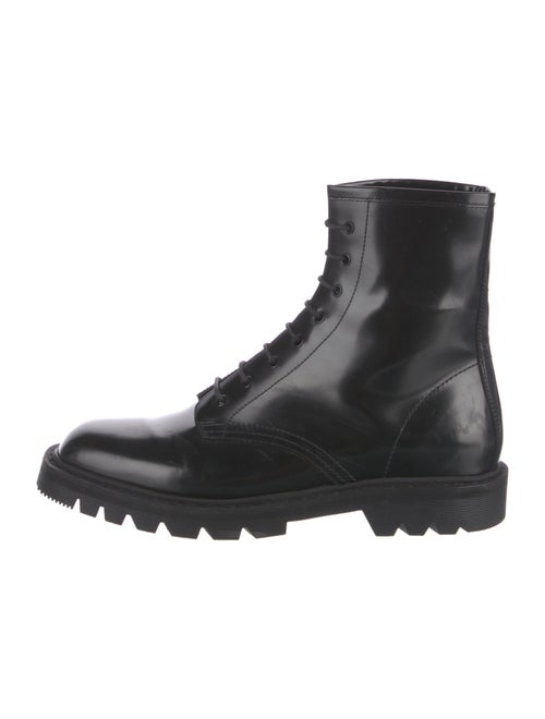 The Row Patent Leather Combat Boots