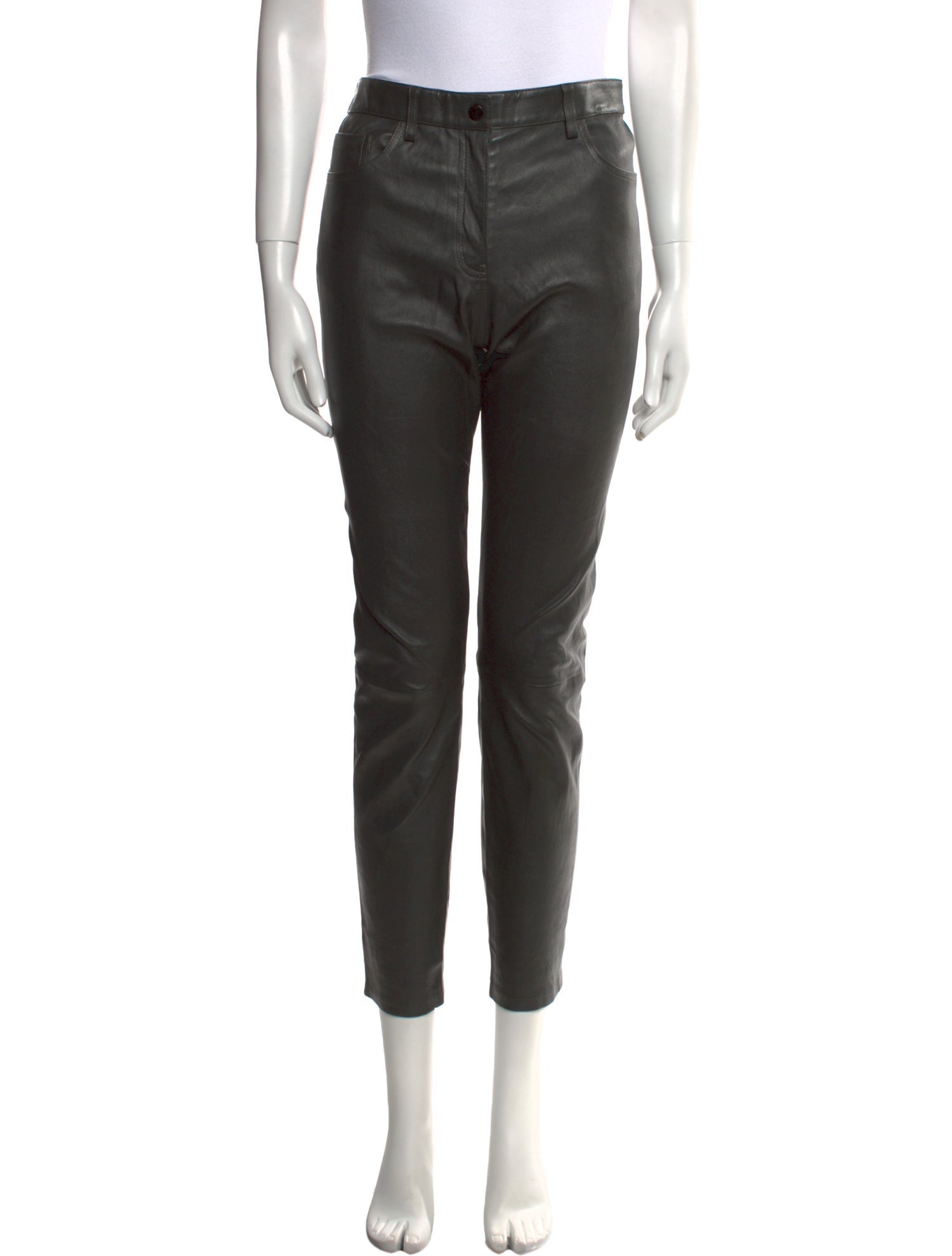 The Row Leather Skinny Leg Pants