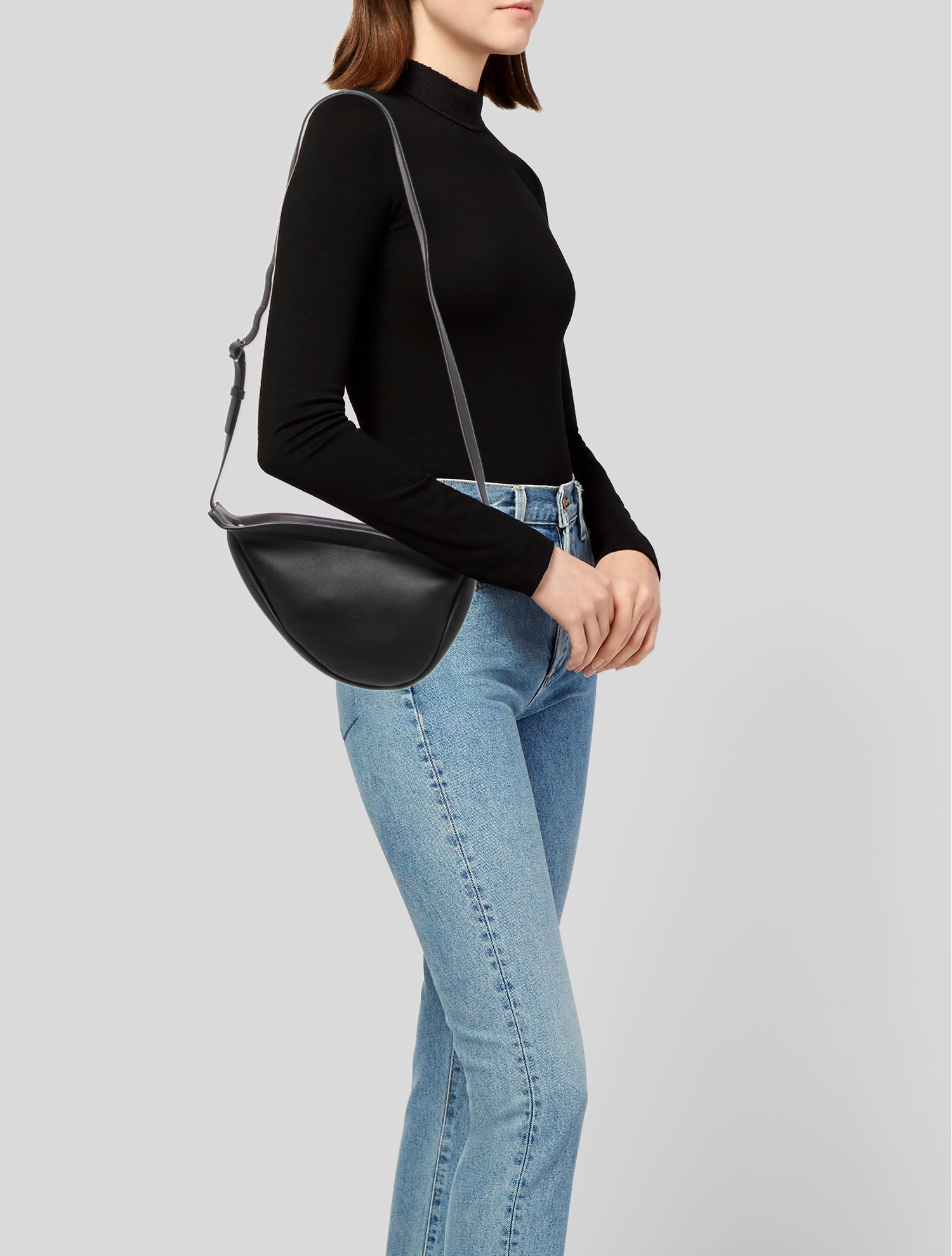 The Row Leather Slouchy Banana Small