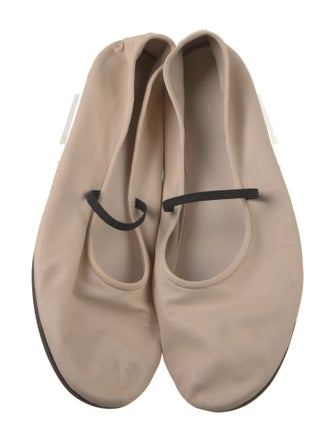 The Row Elastic Leather Mary Jane Flats