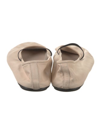 The Row Elastic Leather Mary Jane Flats