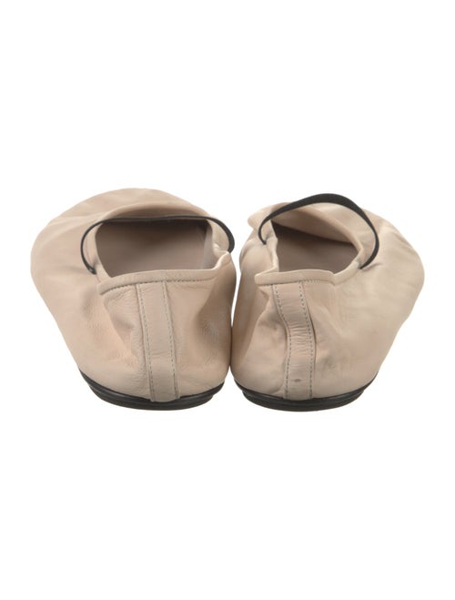 The Row Elastic Leather Mary Jane Flats