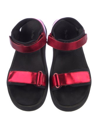 The Row Hook-and-Loop Leather Sandals