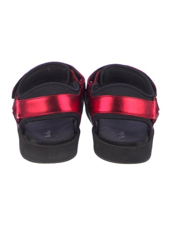 The Row Hook-and-Loop Leather Sandals