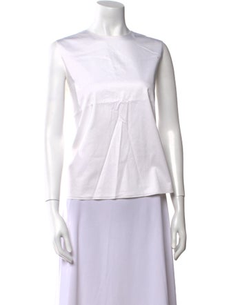 The Row Crew Neck Sleeveless Crop Top