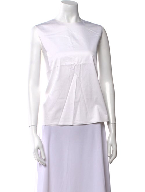 The Row Crew Neck Sleeveless Crop Top