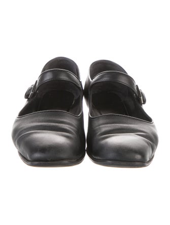 The Row Ava Leather Mary Jane Flats