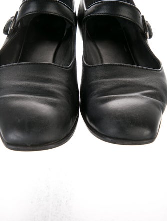 The Row Ava Leather Mary Jane Flats