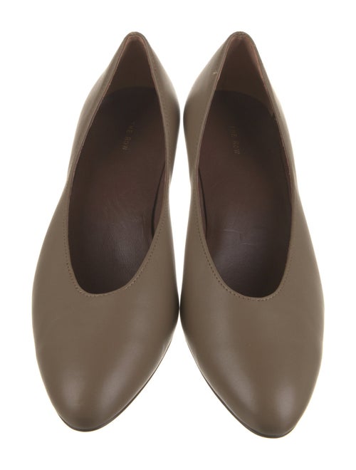 The Row Almond Leather Pumps