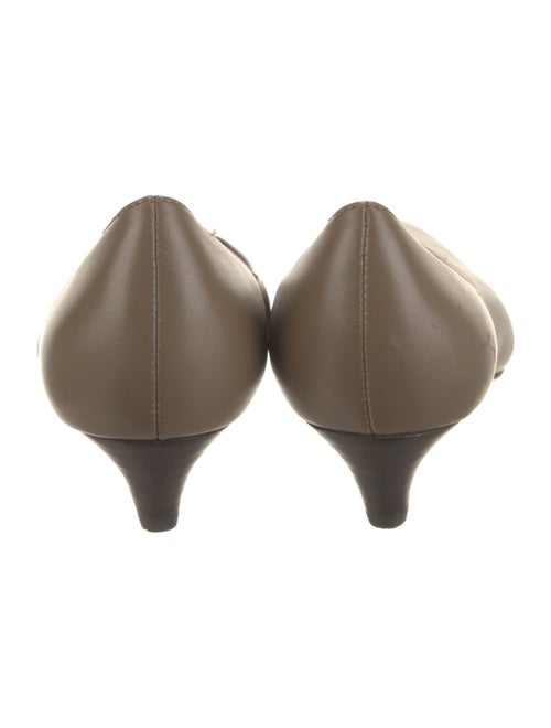 The Row Almond Leather Pumps