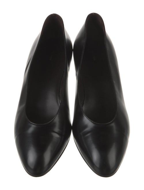 The Row Almond Leather Pumps