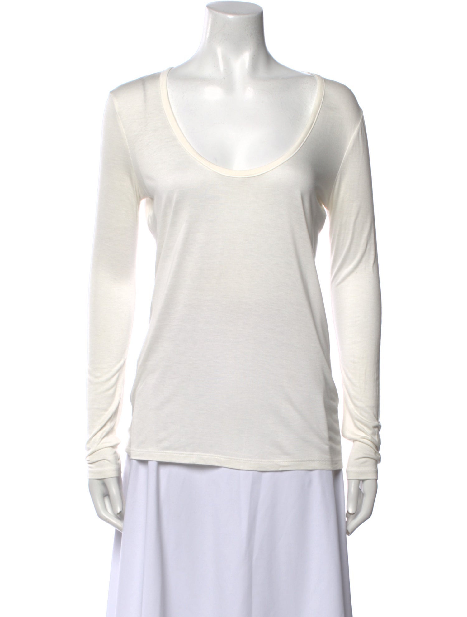 The Row Scoop Neck Long Sleeve Top