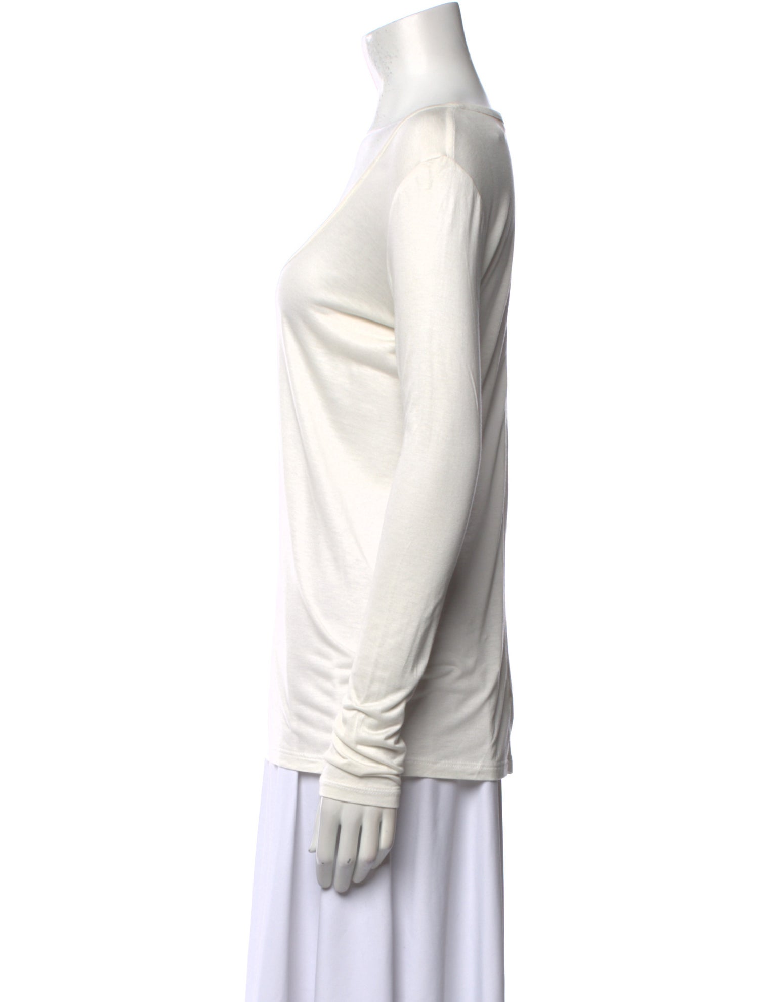 The Row Scoop Neck Long Sleeve Top