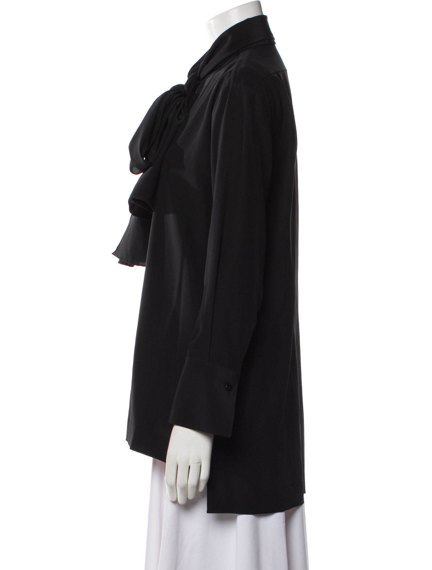 The Row Silk Mock Neck Blouse