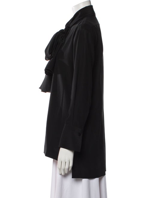 The Row Silk Mock Neck Blouse