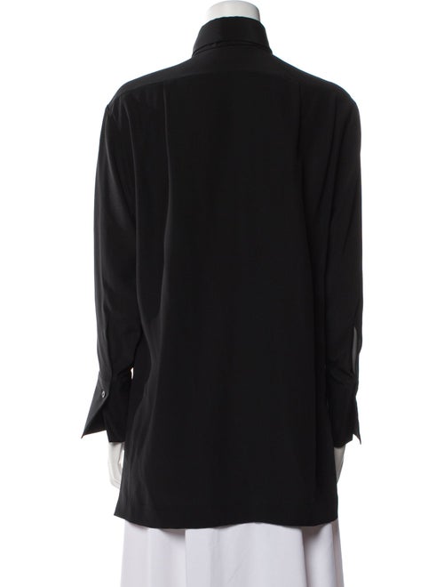 The Row Silk Mock Neck Blouse