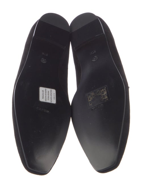 The Row Faux Pearl Accents Suede Loafers