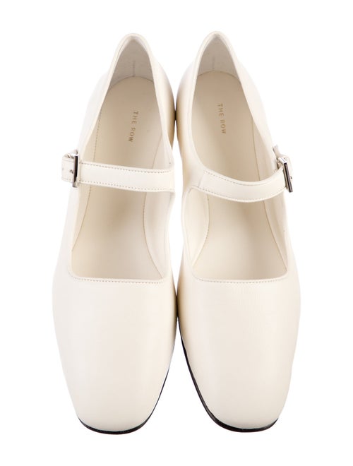 The Row Leather Mary Jane Flats