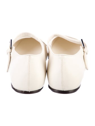 The Row Leather Mary Jane Flats