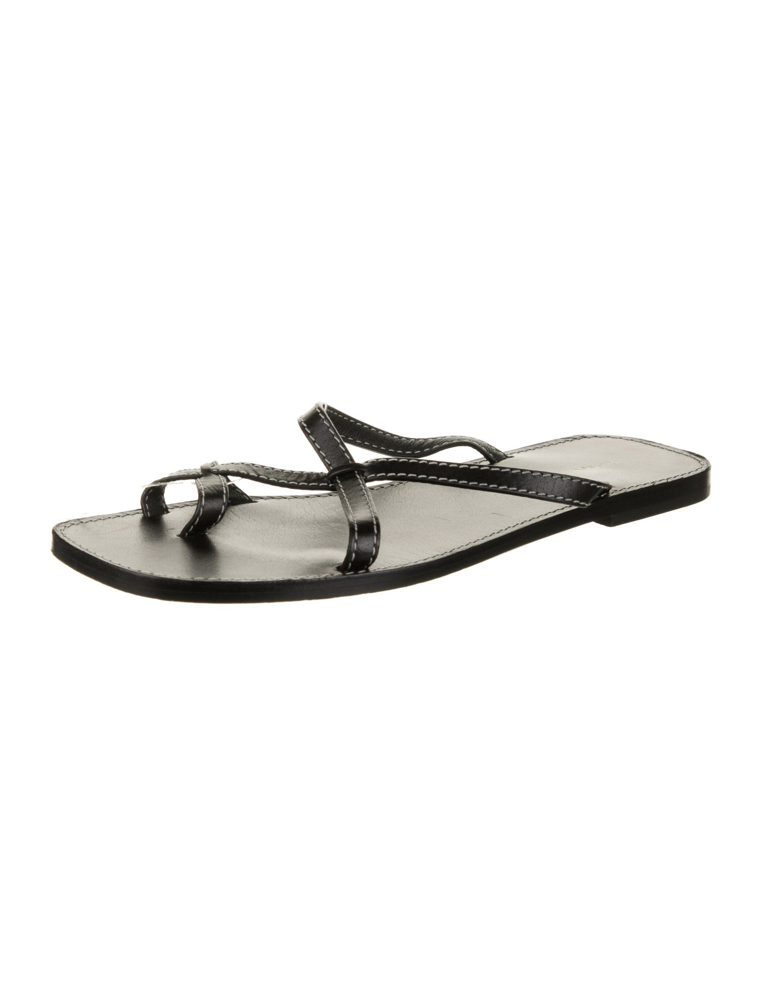 The Row Leather Slides