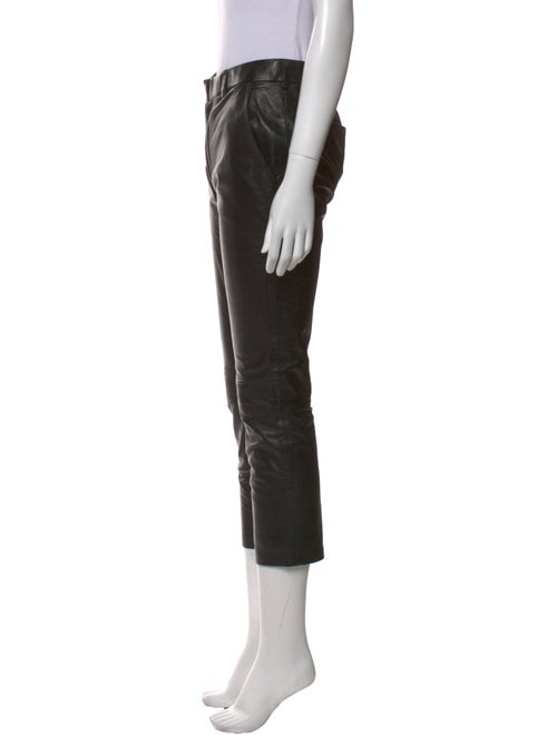 The Row Leather Straight Leg Pants