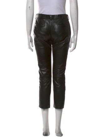 The Row Leather Straight Leg Pants