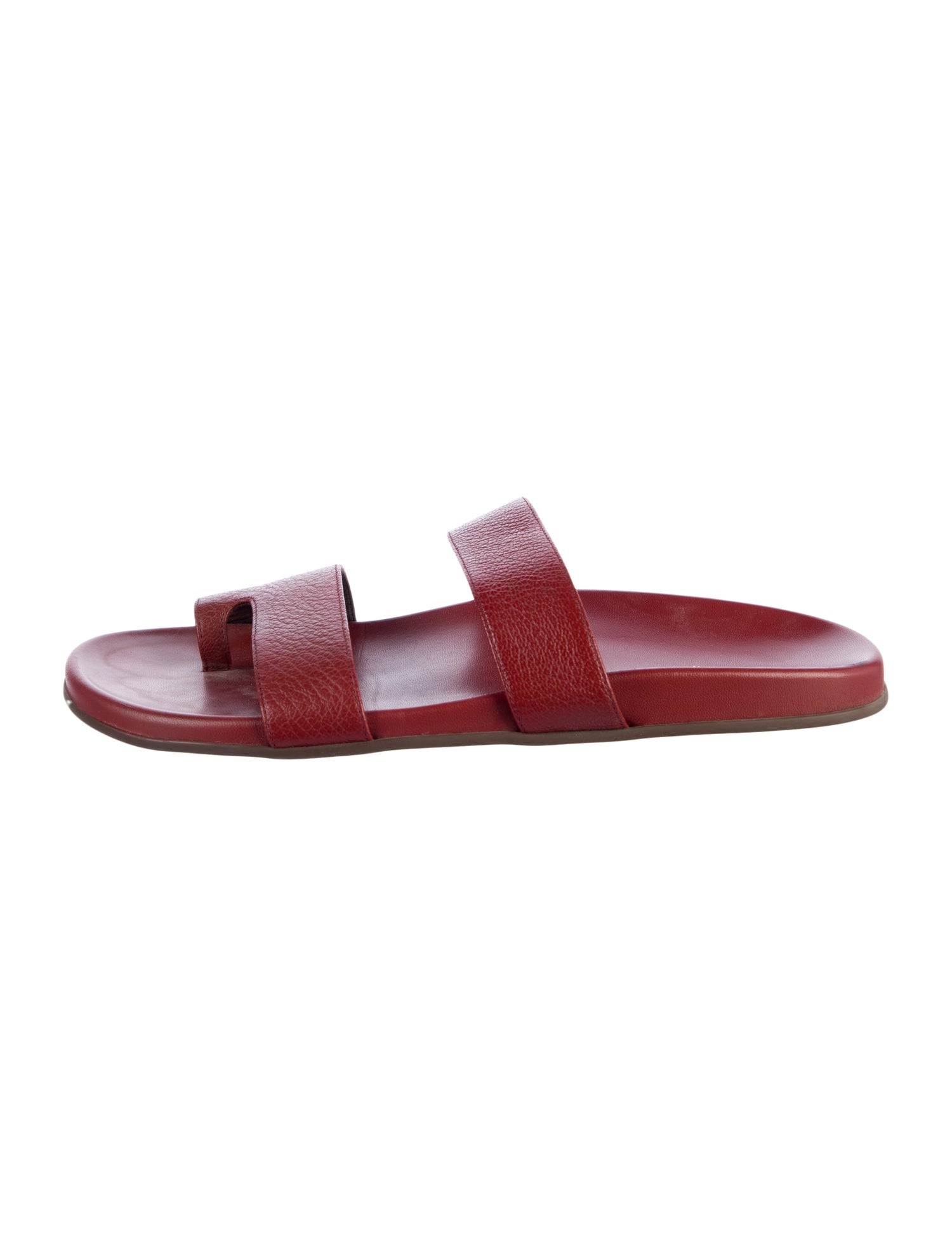 The Row Hugh Leather Slides