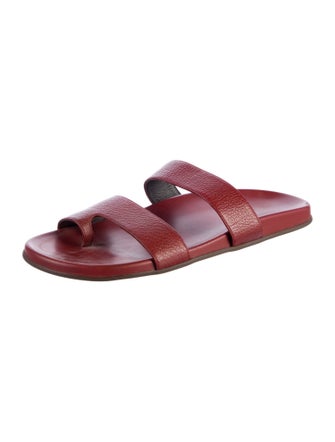 The Row Hugh Leather Slides