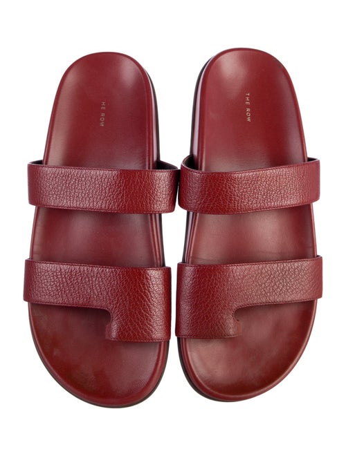 The Row Hugh Leather Slides