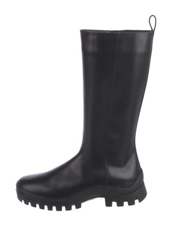 The Row Greta Leather Rain Boots