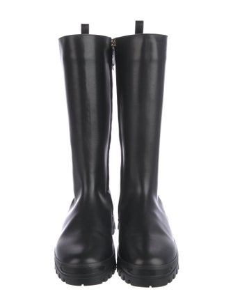 The Row Greta Leather Rain Boots
